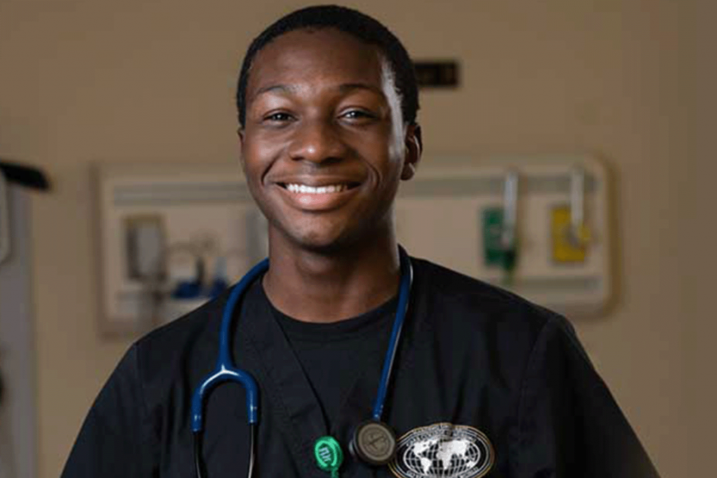 Portrait of nursing student smiling